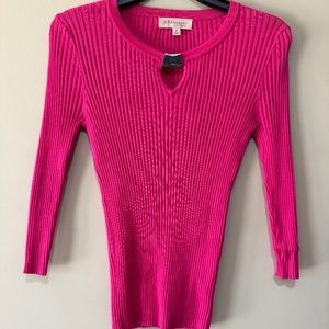Philosophy Pink Ribbed Knit Sweater medium